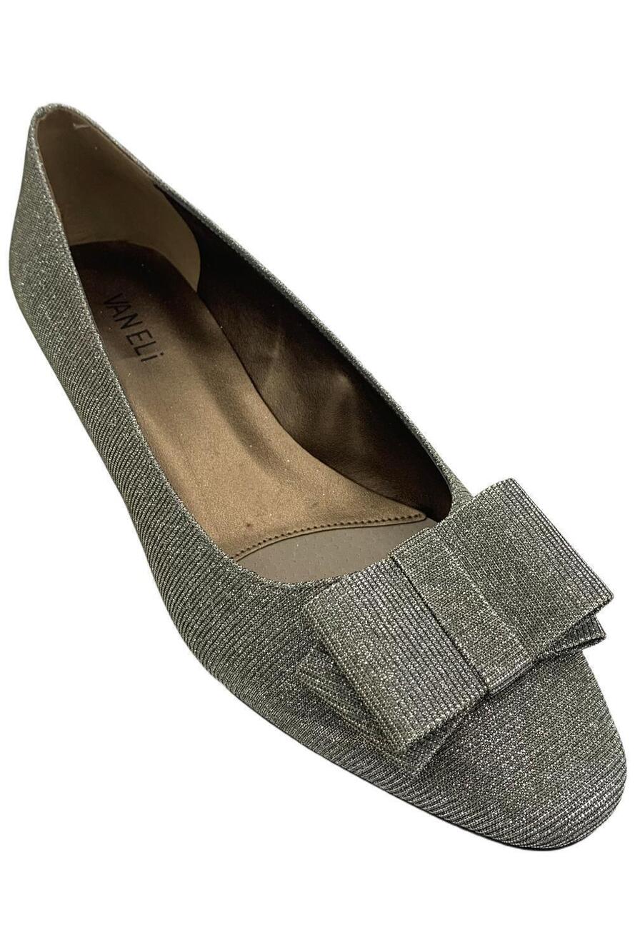 VANELi Women's Austine Slip-On Patent Heeled Pumps Platinum - Wide